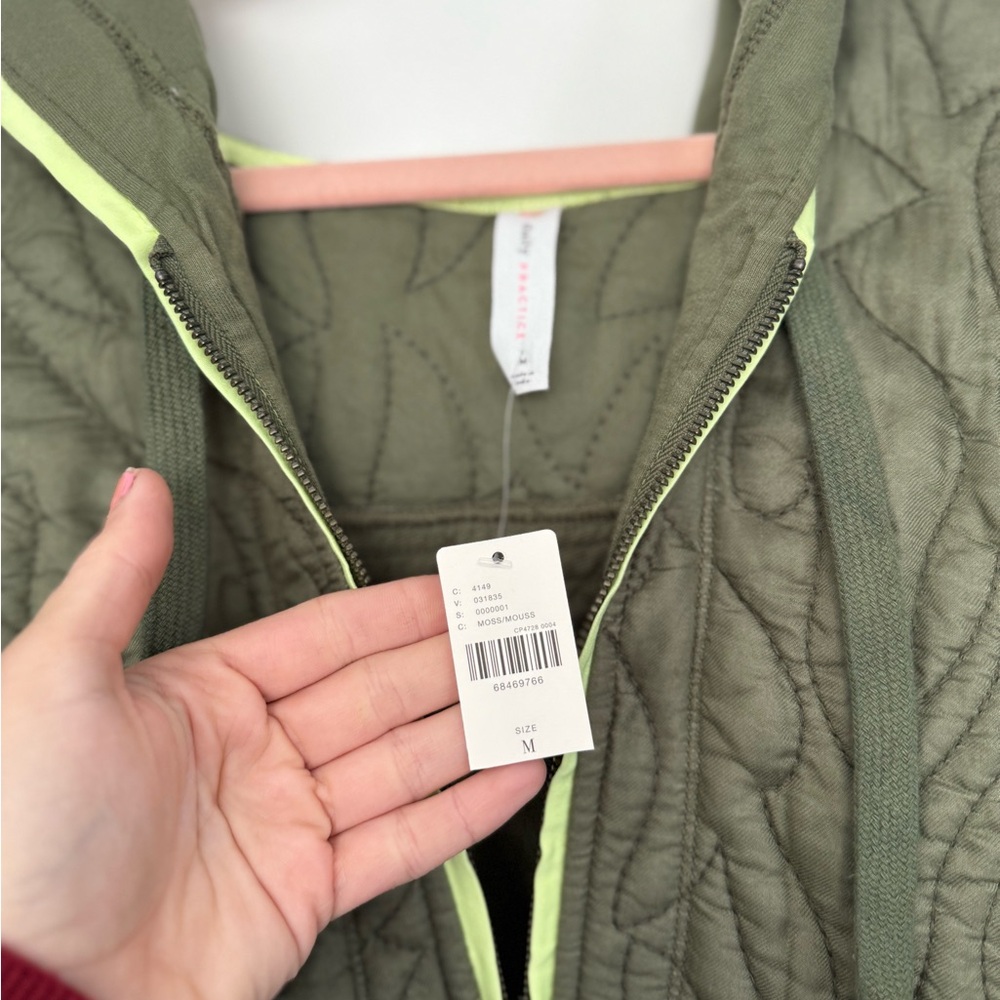 New Anthropologie Olive Green Quilted Women's Jacket NWT - Picture 5 of 5